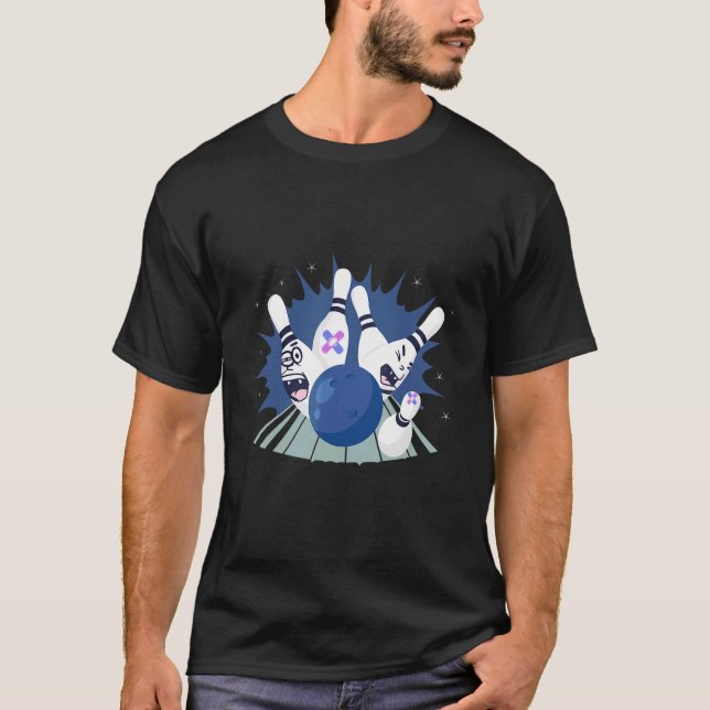Beat Up Pins  Bowling Graphic For Bowling Players T-Shirt (Front)