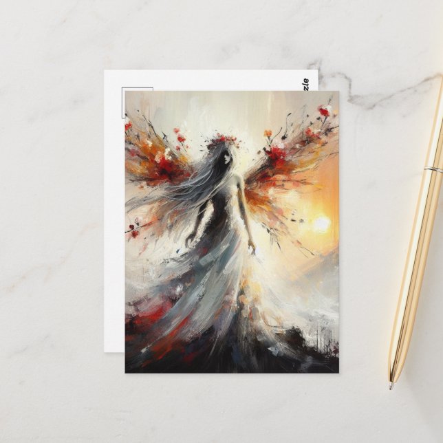 Beatiful Fairy on the mountain fantasy Postcard (Front/Back In Situ)