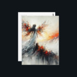 Beatiful Fairy on the mountain fantasy Postcard<br><div class="desc">A fairy stands on the top of a mountain fantasy art  AI generated art</div>