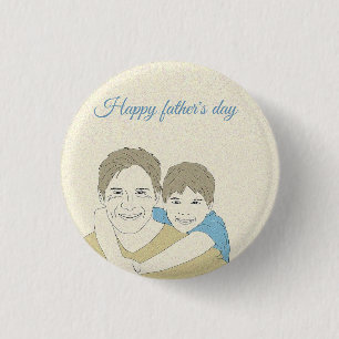 Beatiful Happy Father's day 3 Cm Round Badge