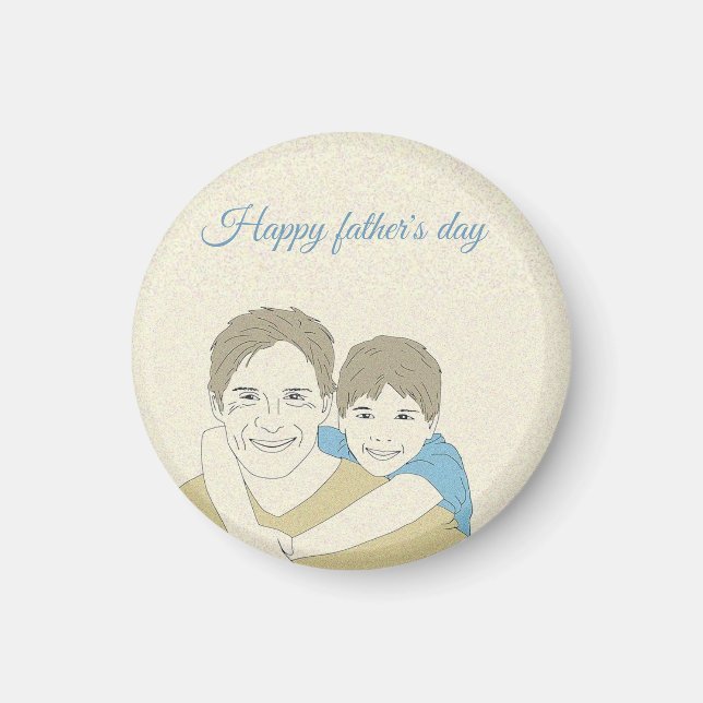 Beatiful Happy Father's day Magnet (Front)