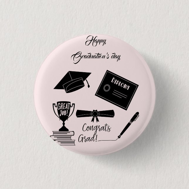 Beatiful Happy Graduations day   3 Cm Round Badge (Front)