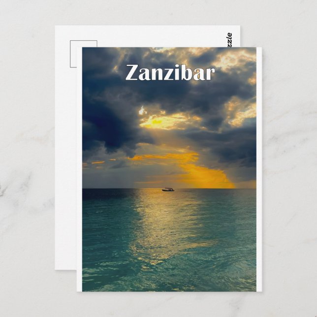 Beatiful landscape of Zanzibar Postcard (Front/Back)