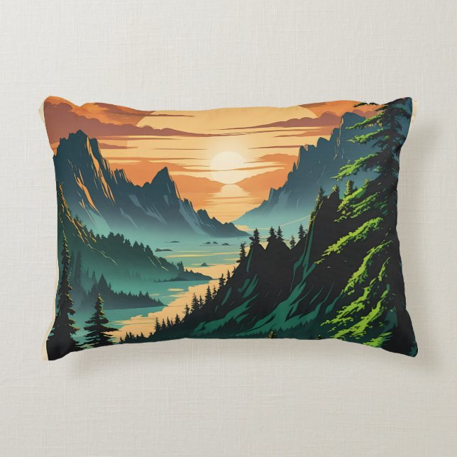 Beatiful sunset decorative cushion (Front)