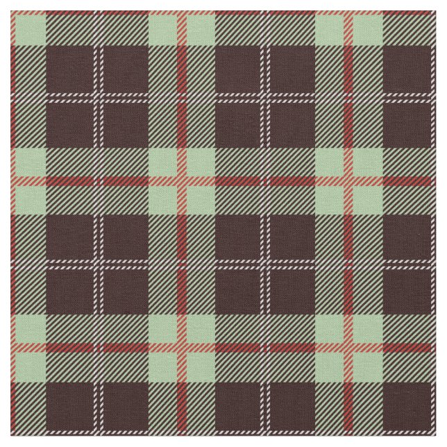Beatiful trendy cute tartan pattern scottish brown fabric (Close Up)