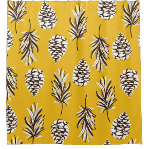 Beatiful vintage Seamless colour autumn elements o Shower Curtain