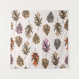 Beatiful vintage Seamless colour autumn elements o Tapestry