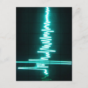 Beating Heart - EKG Postcard