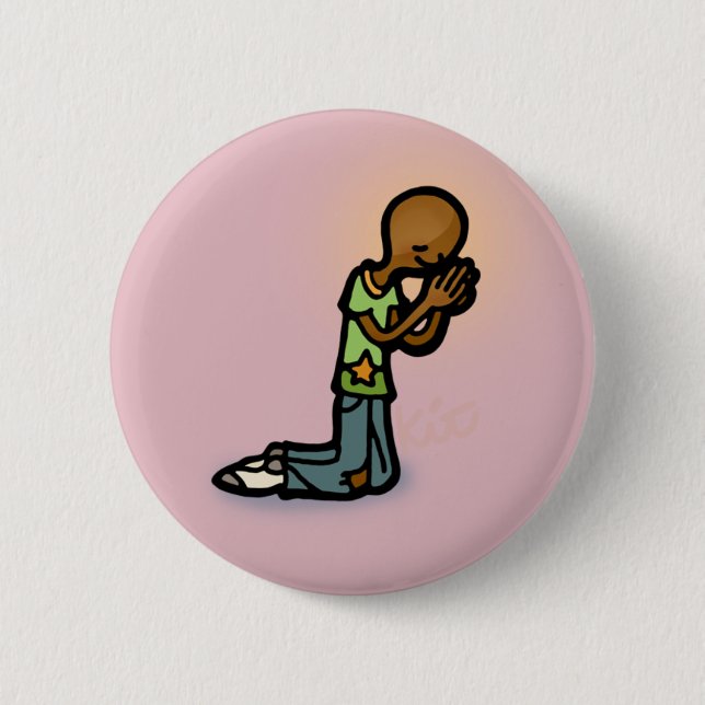 beatitude button. 6 cm round badge (Front)