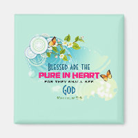 Beatitude Quote with Butterflies and Blossoms