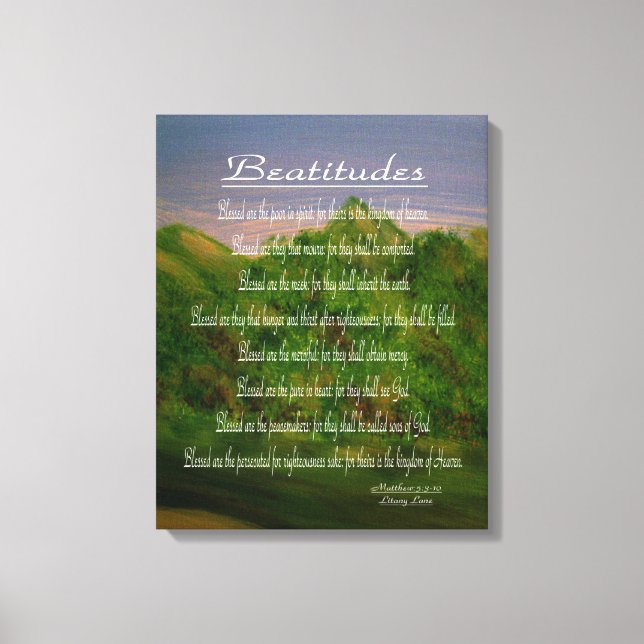 Beatitudes Canvas Print (Front)