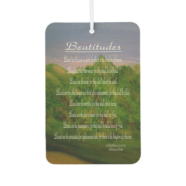 Beatitudes Car Air Freshener (Front)