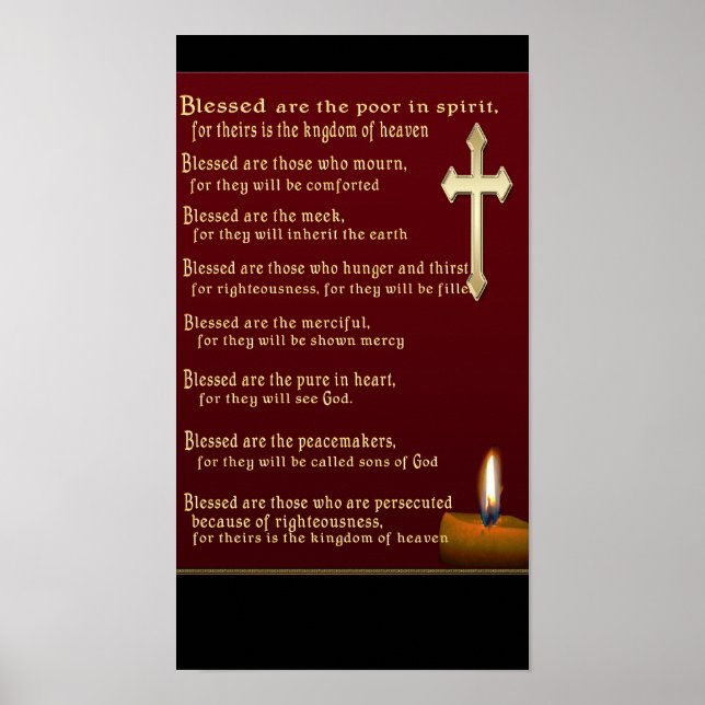 Beatitudes Christian gifts Poster (Front)