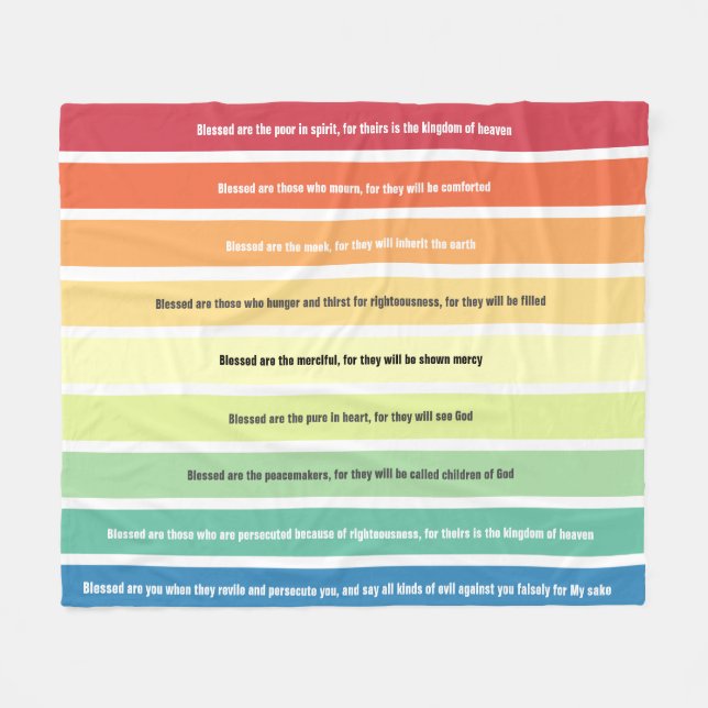 Beatitudes Fleece Blanket (Front (Horizontal))