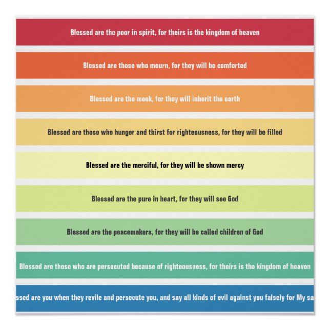 Beatitudes Glossy Poster (Front)