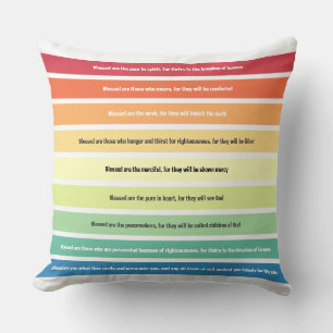 Beatitudes Palette Throw Pillow