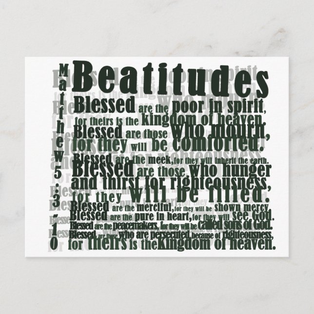 BEATITUDES POSTCARD (Front)