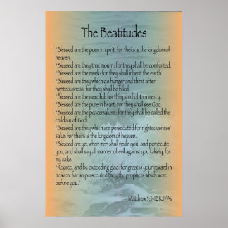 Beatitudes Poster (Sanibel Surf)