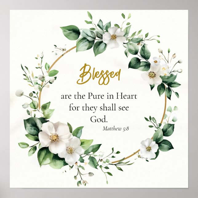 Beatitudes Series Blessed are Pure in Heart Print  (Front)
