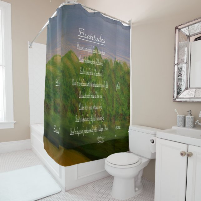 Beatitudes Shower Curtain (In Situ)