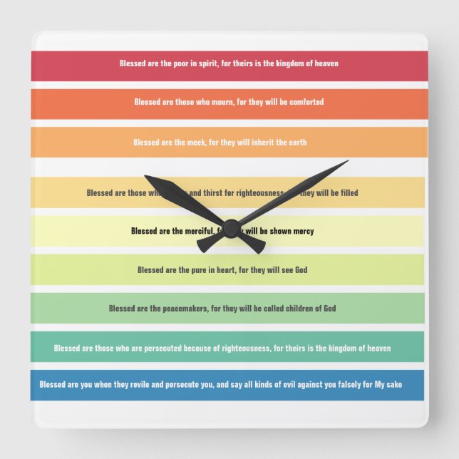 Beatitudes Wall Clock (Front)