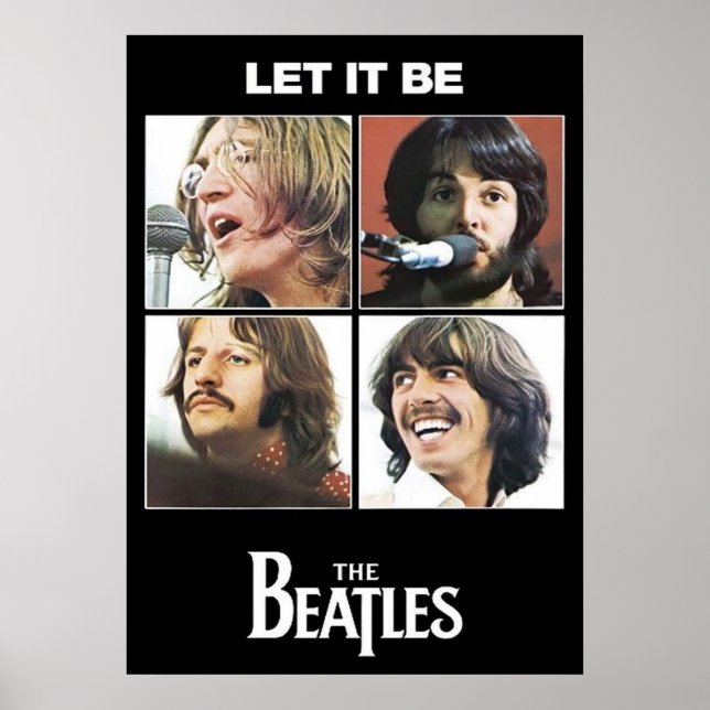 beatles, classic rock, vintage band, british music poster (Front)