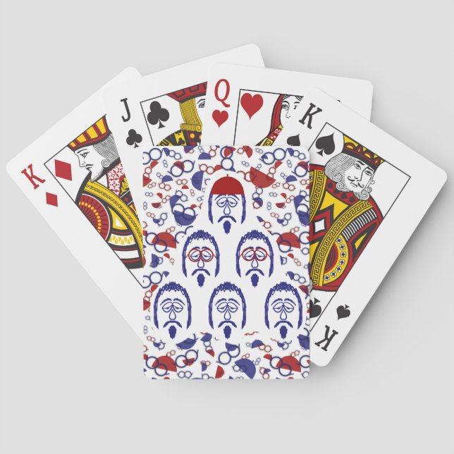 Beatnik Faces Playing Cards (Back)
