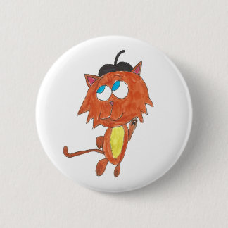 Beatnik Kitten 6 Cm Round Badge