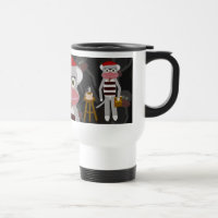 Beatnik Sock Monkey Fun Cartoon Design Art