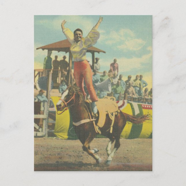 Beatrice Cooper doing a Roman Stand. Postcard (Front)