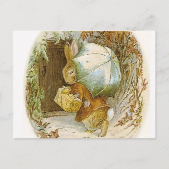 Beatrix Potter - Bunnies In Winter Postcard (Front)