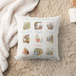 Beatrix Potter Kids Affirmation Custom Name Cushion