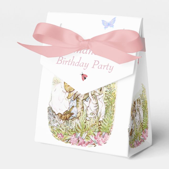 Beatrix Potter Kittens Birthday Party Favour Box (Front Side)