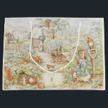 Beatrix Potter Peter and Friends in the Garden Large Gift Bag<br><div class="desc">These favourite characters of Beatrix Potter stories are a favourite for little ones. This image features English garden greenery with many of Peter's friends and neighbours. Benjamin Bunny,  Jemima Puddle Duck,  Squirrel Nutkin,  and Tom Kitten and many others will make your gift truly special!</div>