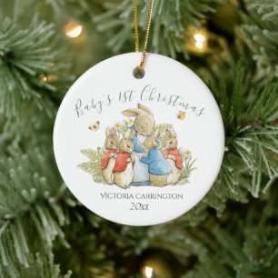 Beatrix Potter Peter Rabbit Baby’s 1st Christmas Ceramic Tree Decoration