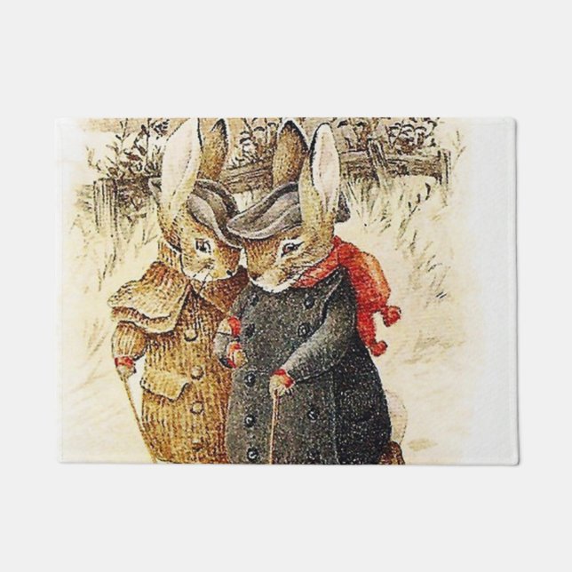 Beatrix Potter - Peter Rabbit Winter Walk Doormat (Front)