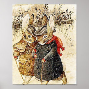 Beatrix Potter - Peter Rabbit Winter Walk Poster