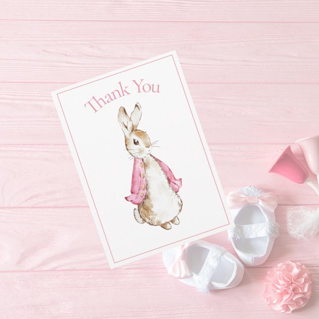 Beatrix Potter Pink Baby Shower Thank You (Creator Uploaded)