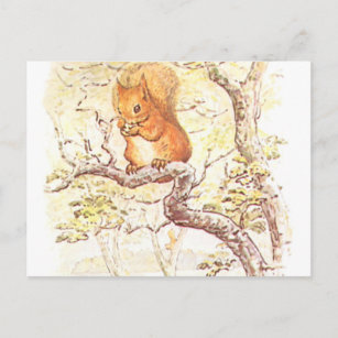 Beatrix Potter Squirrel Illustration Postcard
