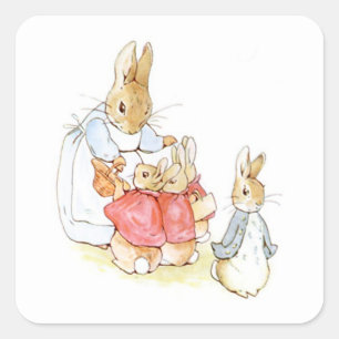 Beatrix Potter Vintage Square Sticker