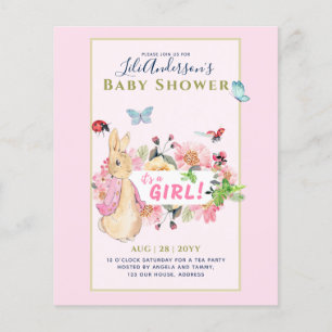 Beatrix Vintage Rabbit Pink Waistcoat Girls Event  Flyer