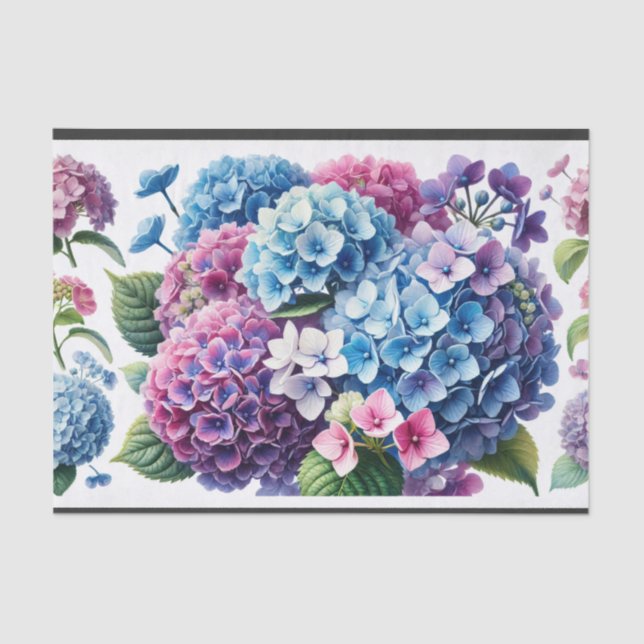 Beats, decoupage, hydrangeas, crea tissue paper (Front)