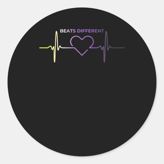 Beats Different4  Classic Round Sticker (Front)