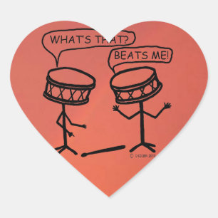 Beats Me Heart Sticker