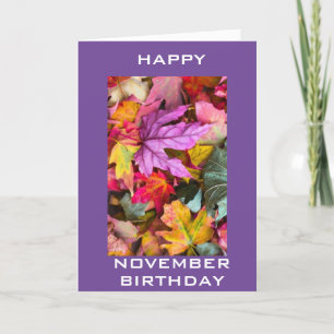 ***BEATUTIFUL NOVEMBER BIRTHDAY GREETING*** HOLIDAY CARD