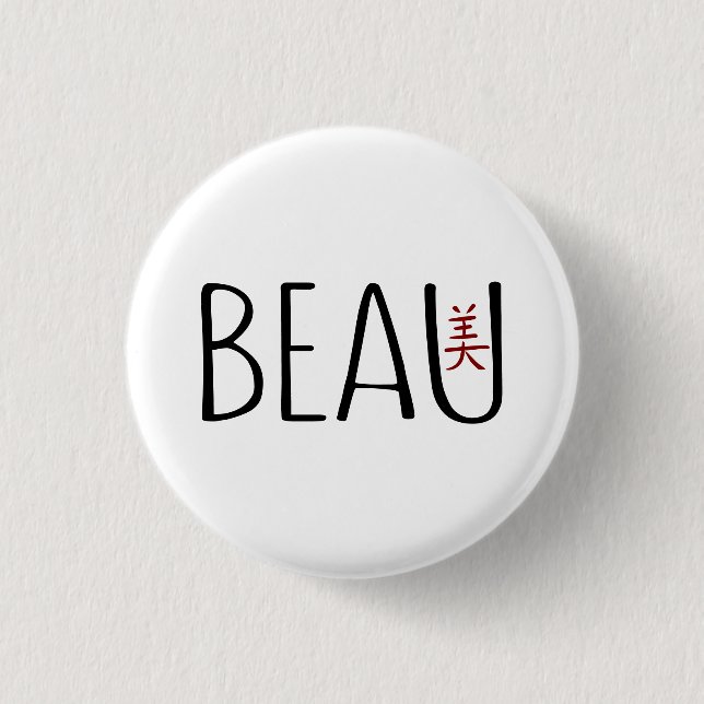 Beau 3 Cm Round Badge (Front)