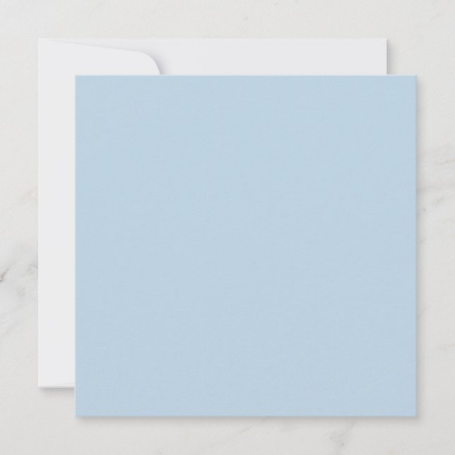 Beau blue  (solid colour)  invitation (Front)