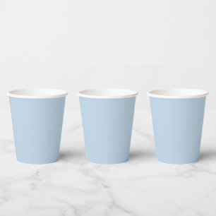 Beau blue  (solid colour)  paper cups