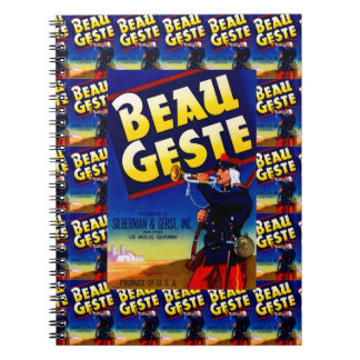 Beau Geste Label multi print Spiral Notebook