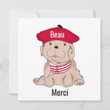 Beau Merci Note Cards